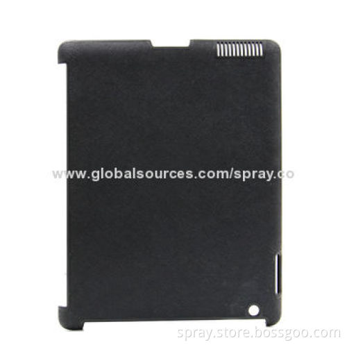 Leather Hard Shell Protective Cases for iPad 2, 3, with Textured Pattern Inside